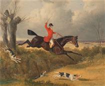 Foxhunting- Clearing a Ditch - John Frederick Herring Sr.