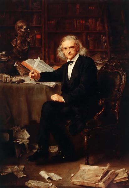 Portrait of the historian Theodor Mommsen, 1881 - Ludwig Knaus