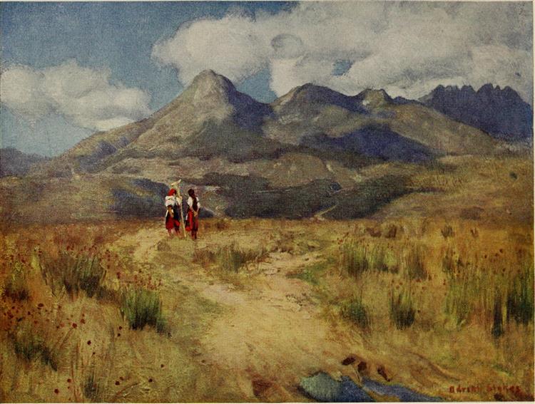 KRIVAN, SEEN FROM NEAR VAZSECZ, 1909 - Marianne Stokes