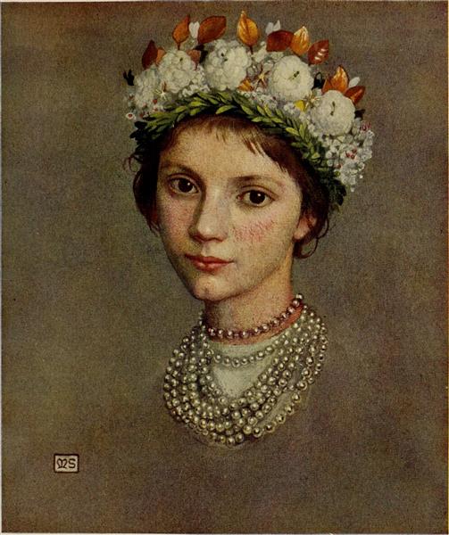 THE CONFIRMATION WREATH, 1909 - Marianne Stokes