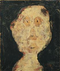 Head of a Girl from the Assemblages d’empreintes series - Jean Dubuffet
