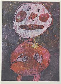 Figure in Red - Jean Dubuffet
