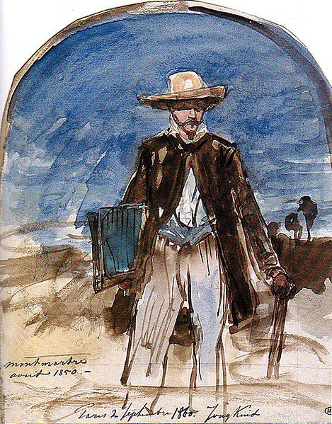 Portrait of the Artist by Himself, c.1850 - Johan Jongkind