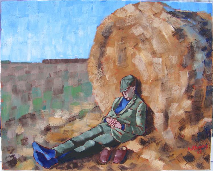 63. Noon Rest from Work (after Millet) 2017 by Anthony D. Padgett (after Van Gogh Saint Remy 1890), 2017 - Anthony Padgett