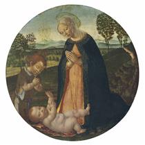 Madonna and Child with the Infant St. John the Baptist - Франческо Боттічіні