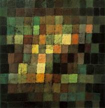 Ancient Sound. Abstract on Black Background - Paul Klee