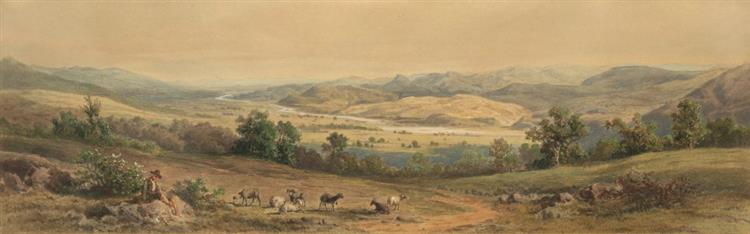 The Stryama river valley near Karlovo, 1885 - Феликс Филипп Каниц