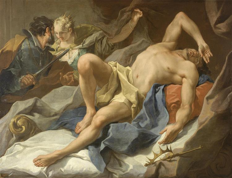 King Candaules's death, c.1720 - Giambattista Pittoni