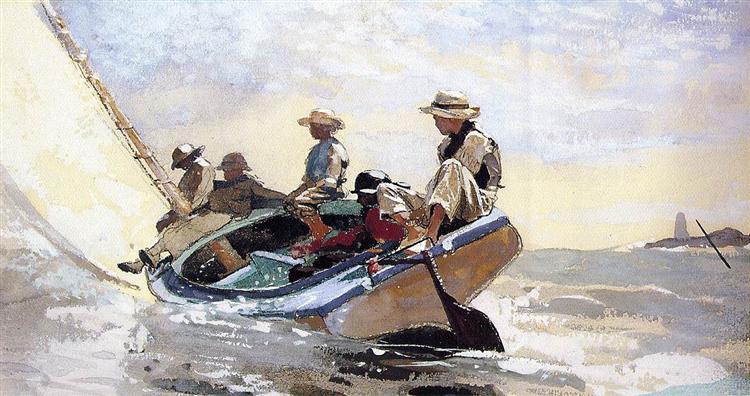 Sailing the Catboat, 1875 - Winslow Homer