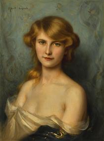 A Beautiful Lady with Red Hair - Albert Lynch
