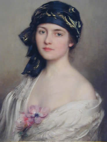 Woman in black turban, c.1912 - Альберт Линч