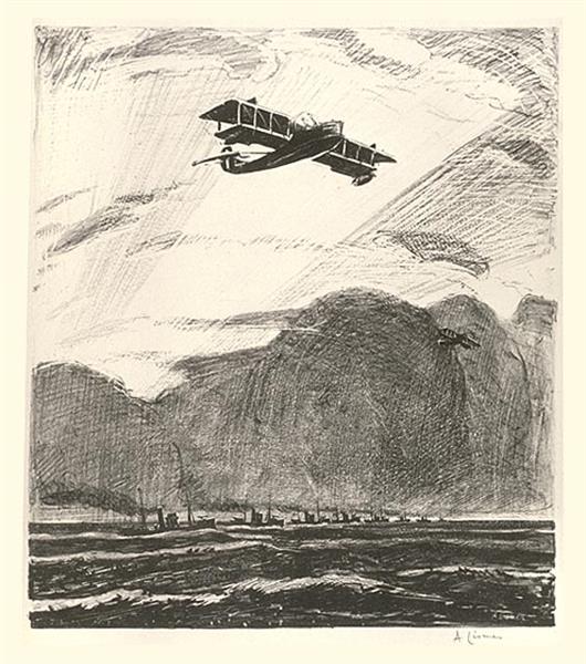 Mine Sweepers and Seaplanes, 1919 - Arthur Lismer