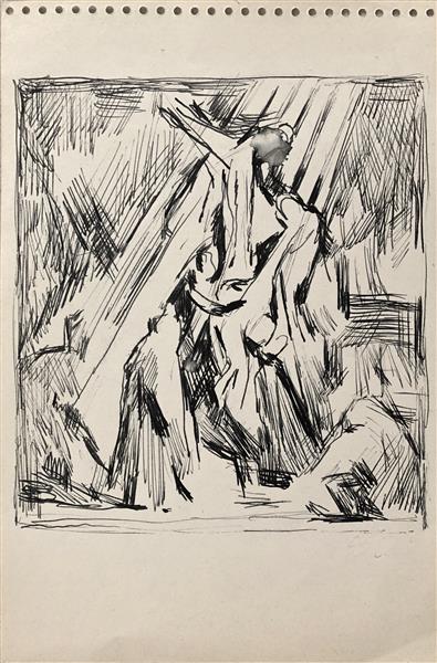 Deposition from the Cross. Sketch, c.1965 - Hryhorii Havrylenko