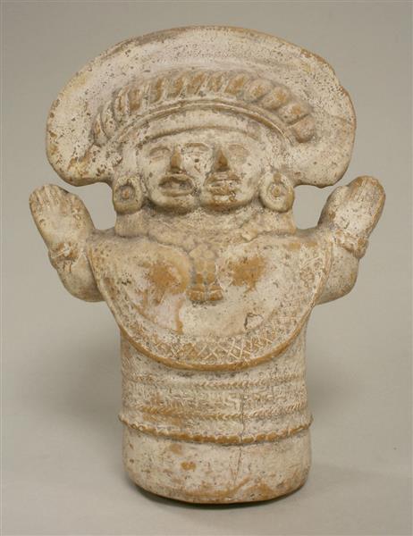 Two Headed Figure Rattle - Aztec Art