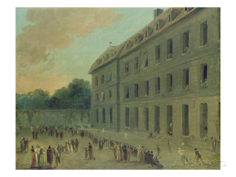 Playground at St. Lazare's Prison, 1794 - Hubert Robert