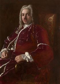 Portrait of Cornelis Calkoen, Dutch Ambassador to Istambul and Dresden - Jean-Baptiste van Mour