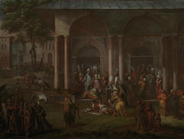 45/5000 The Murder Of Patrona Halil And His Followers, c.1730 - c.1737 - Jean Baptiste Vanmour