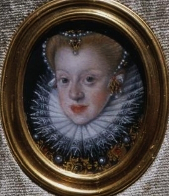 Miniature of Queen Anna Habsburg, 1598 - Мартин Кобер