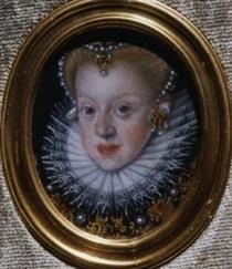 Miniature of Queen Anna Habsburg - Martin Kober