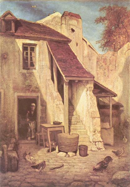 Bauernhof in Fontainebleau, c.1850 - Александр-Габриэль Декан