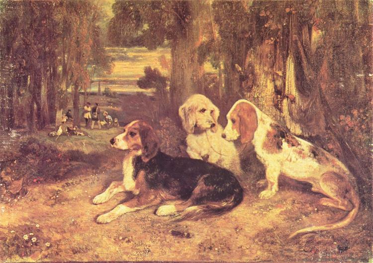 Hunting dogs, 1839 - Alexandre-Gabriel Decamps