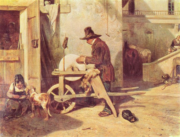 The Grinder, c.1840 - Александр-Габриэль Декан