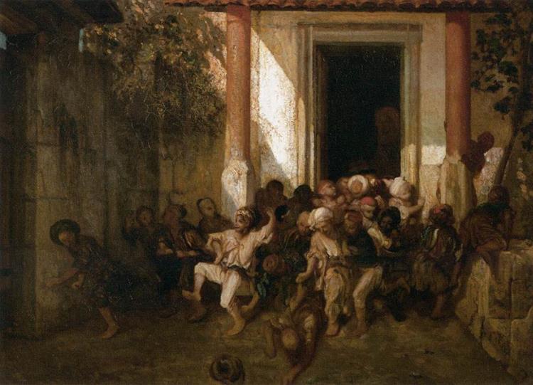 Turkish Boys Let out of School, c.1841 - Александр-Габриэль Декан