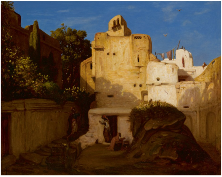 In the Shade of the Courtyard - Alexandre-Gabriel Decamps