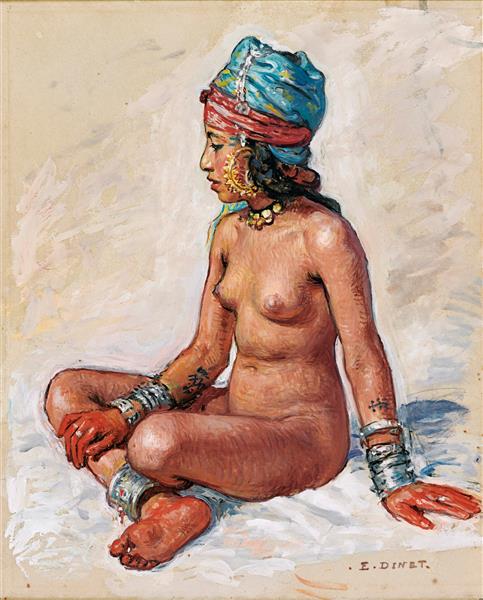 Bather In The Palm Grove, 1916 - Nasreddine Dinet