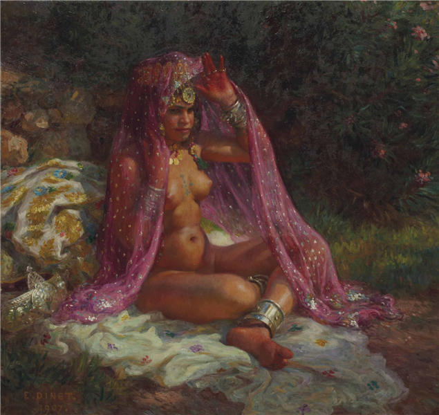 Under The Pink Laurels, 1907 - Étienne Dinet