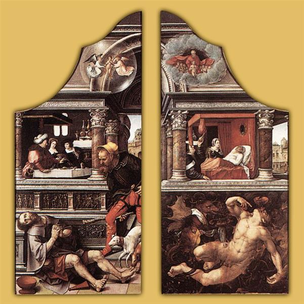 Triptych of Virtue of Patience (closed), 1521 - Bernard van Orley