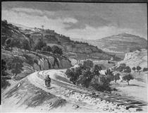 Landscape on the railway line from Jaffa to Jerusalem - Gustav Bauernfeind