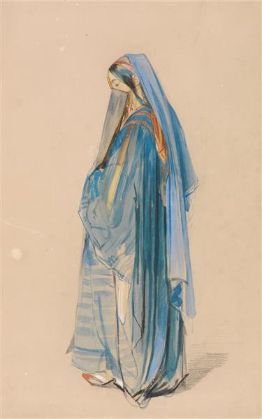 A Young Turkish Woman, c.1841 - c.1851 - John Frederick Lewis
