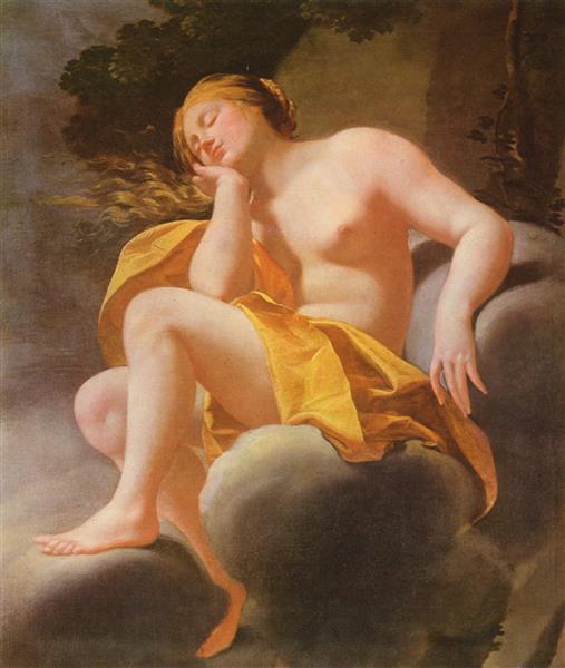 Sleeping Venus on clouds, c.1630 - c.1640 - Simon Vouet