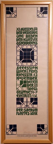 Poster for XII exhibition of Vienna Secession, 1901 - Alfred Roller