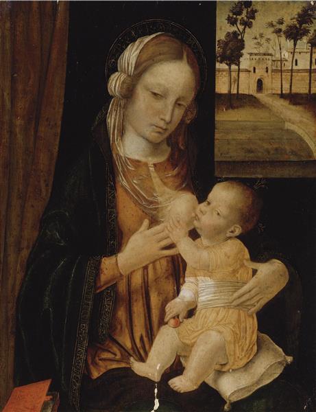 Madonna and Child (Maria Lactans) - Ambrogio Bergognone