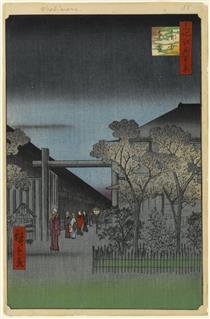 38. Dawn Inside the Yoshiwara - 歌川廣重
