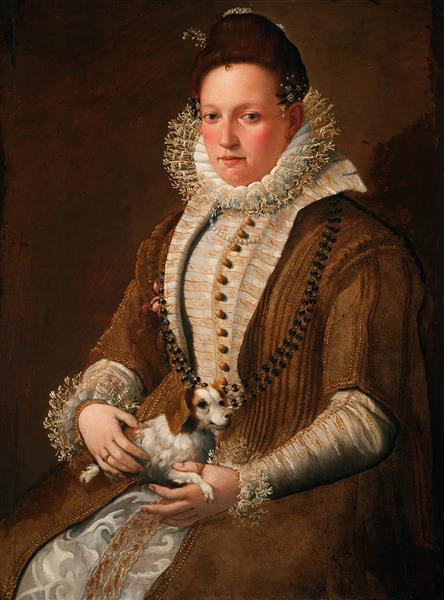 Portrait of a lady with a dog - Lavinia Fontana