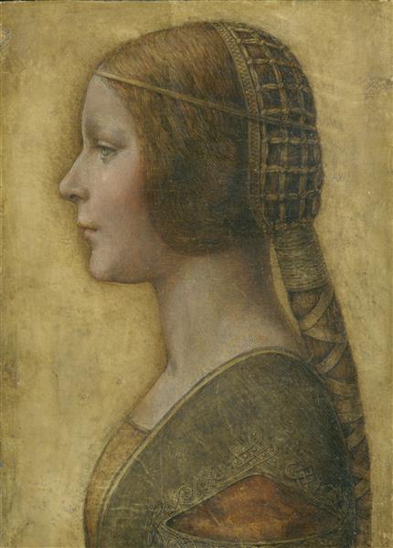 La Bella Principessa - Portrait of Bianca Sforza, 1495 - 1498 - Леонардо да Винчи