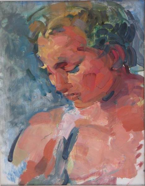 Portrait of a girl with blond hair, 1980 - Rosemarie Beck