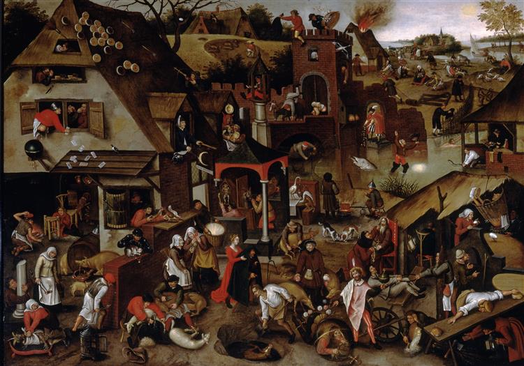 Netherlandish Proverbs (after Peter Brueghel the Elder) - Pieter Brueghel le Jeune