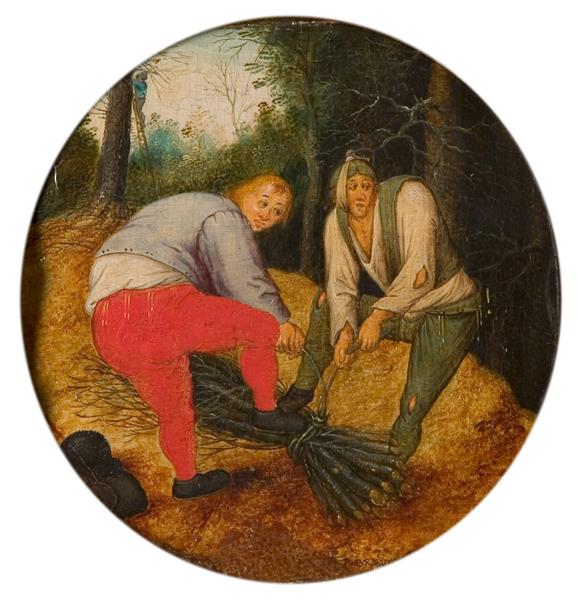 Twee Mannen Binden Takken Samen - Pieter Bruegel, o Jovem