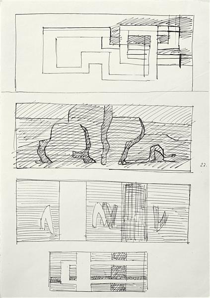 Four Sketches to Compositions, c.1965 - c.1975 - Hryhorii Havrylenko