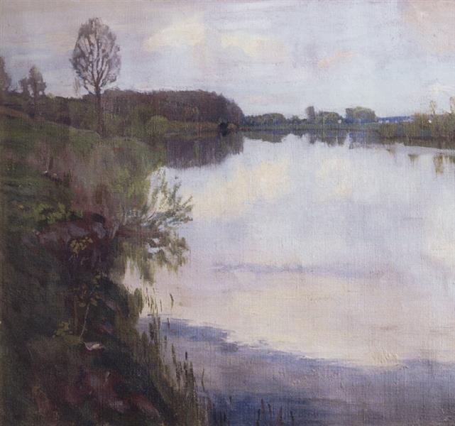 Oskol river. Spring motive, 1910 - Рылов Аркадий Александрович