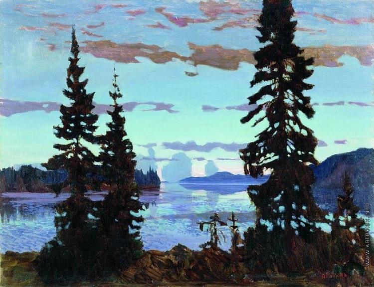 White Night. Night dawn, 1915 - Рылов Аркадий Александрович