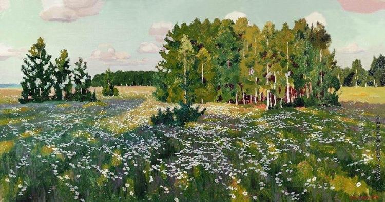 Flowery meadow, 1916 - Рылов Аркадий Александрович