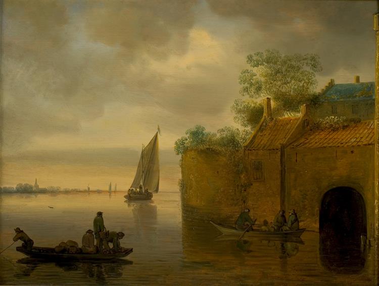 Rivierlandschap - Salomon van Ruysdael