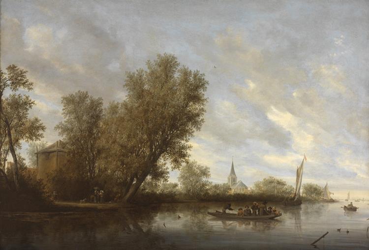 The Ferry Boat - Salomon van Ruysdael