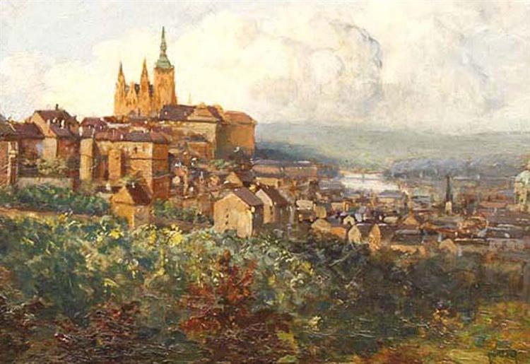 View of Hradčany - Viktor Oliva