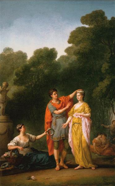 Lover Crowning His Mistress, 1773 - Joseph-Marie Vien